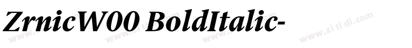 ZrnicW00 BoldItalic字体转换